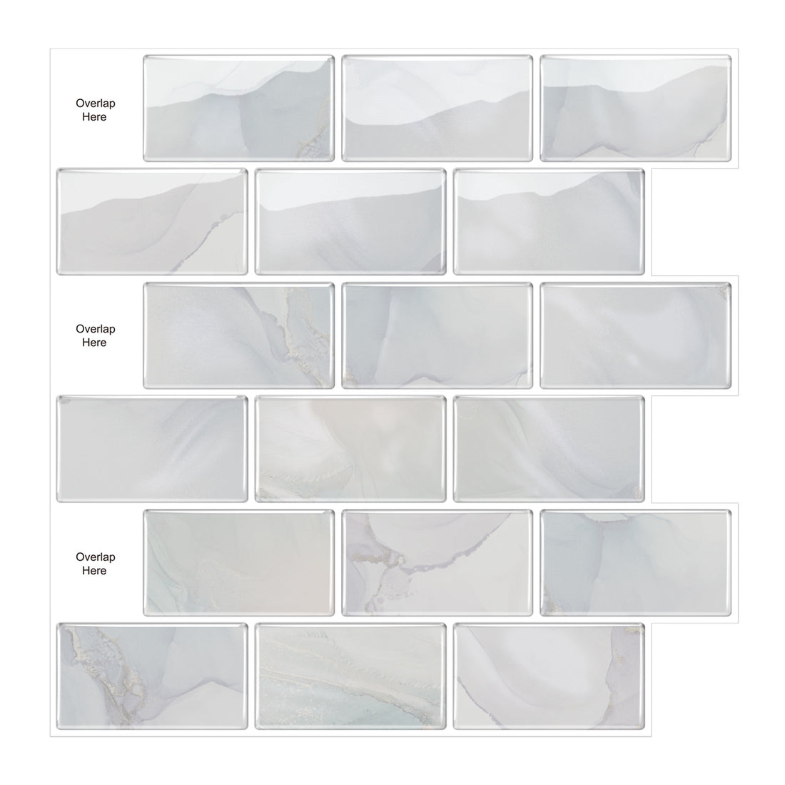 3D Self-adhesive Crystal Epoxy Wall Stickers For Kitchen Decor