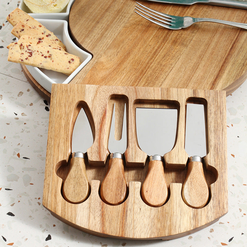 Nordic Wooden Serving And Cutting Board For Bread Cheese Pizza