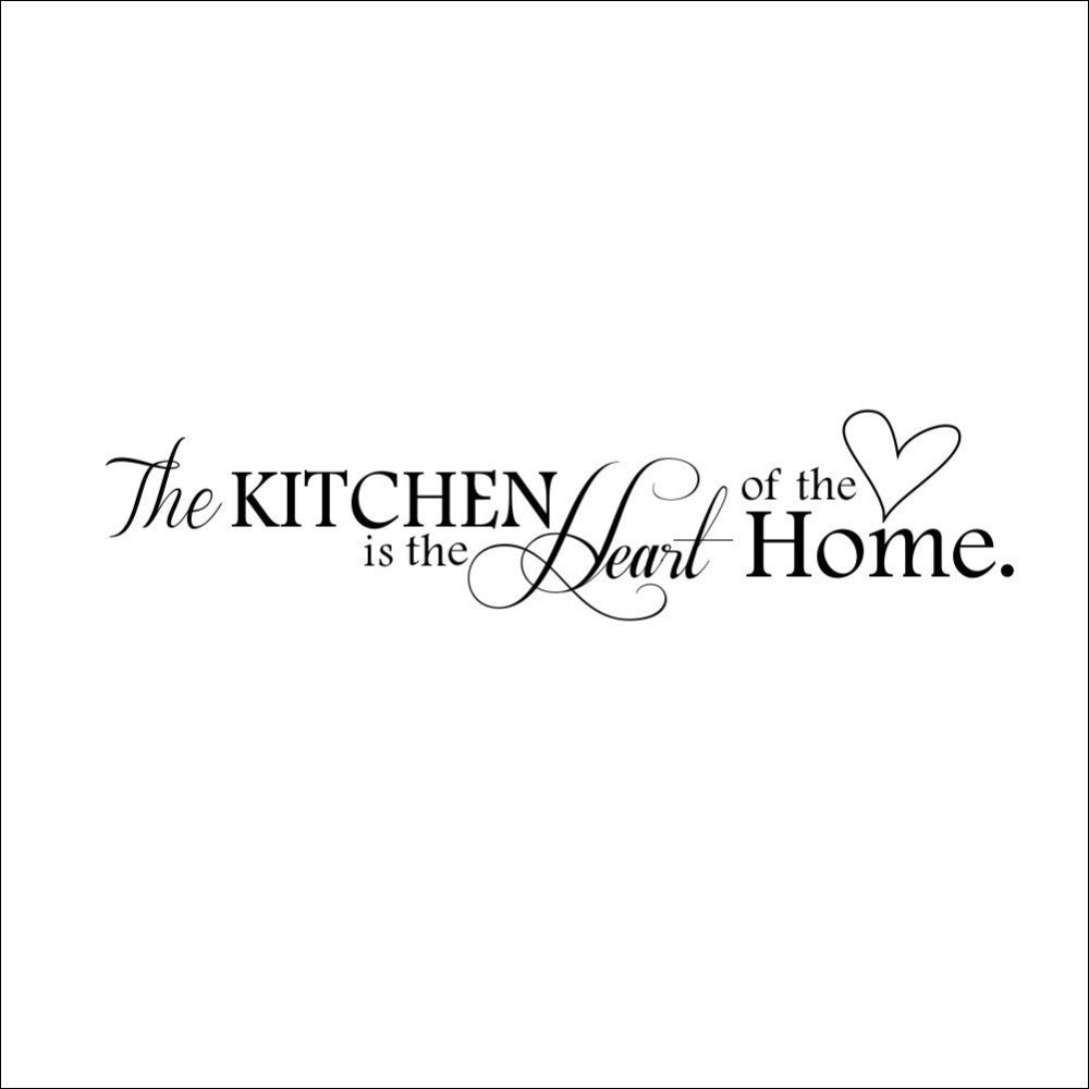 Kitchen Heart Letter Pattern PVC Removable Wall Sticker Home Decor