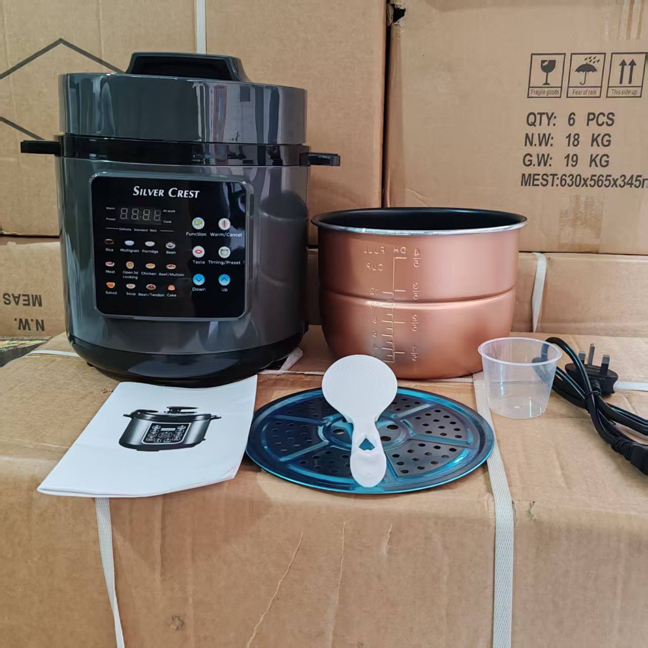 Multifunctional Cooking Stew 6L Automatic Electric Pressure Cooker