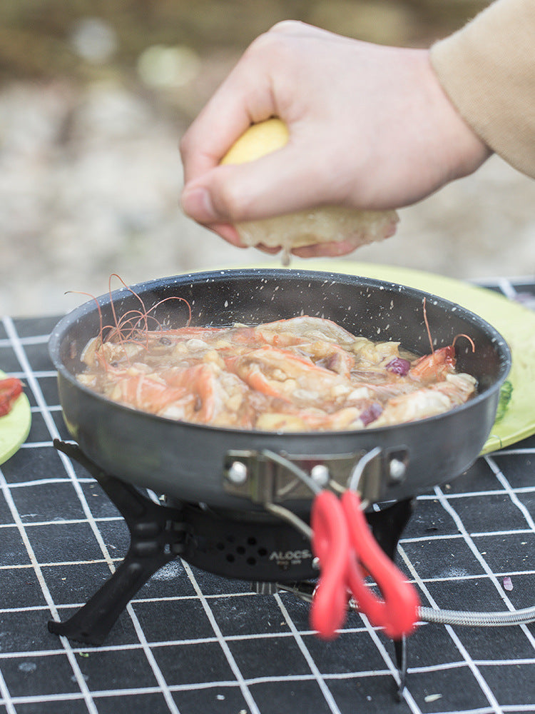 Alocs Medical Stone Nonstick Frying Pan With Folding Handle