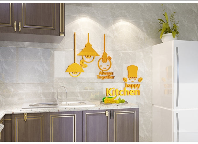 Cute Minimalist Kitchen Decoration Wall Sticker