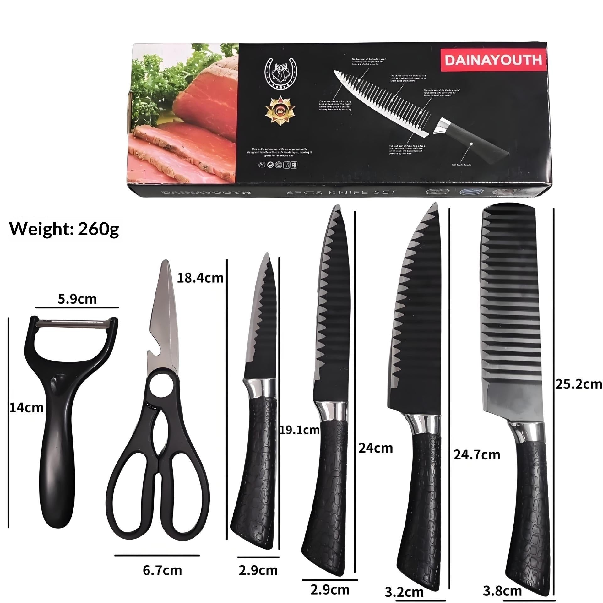 6-piece Knife Set Fruit Knives And Household Kitchen Knives
