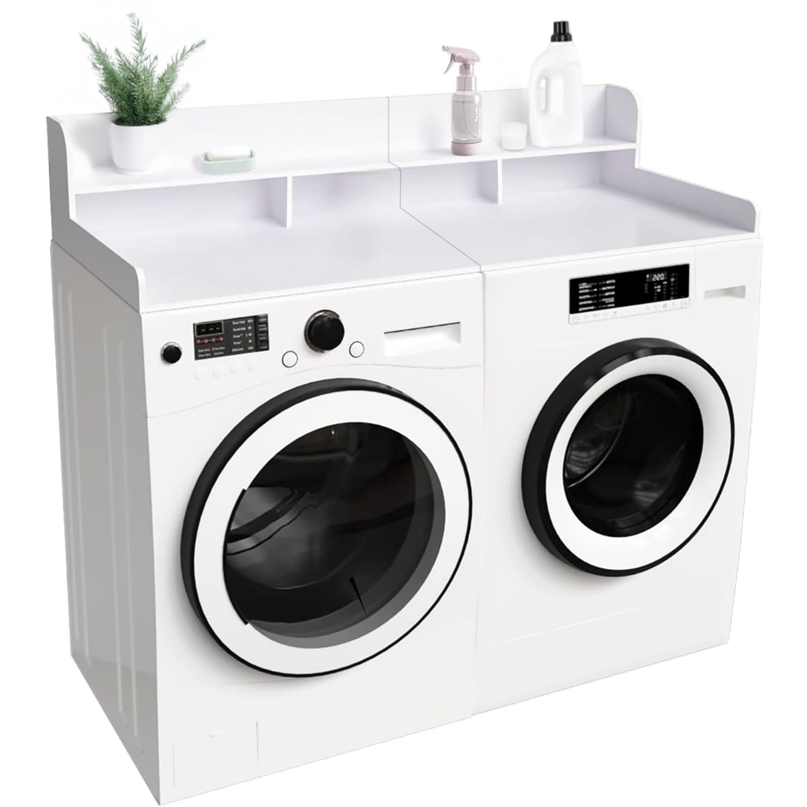 Washer Dryer Countertop Organizer Double Layer Shelf With Non Slip Pads