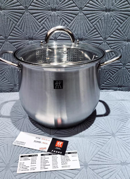 304 Stainless Steel Thickened Large Capacity Stock Pot With Double Handles