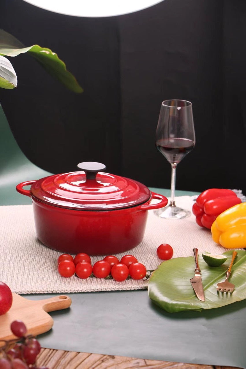 Enamel Cast Iron Universal Stock Stew Pot