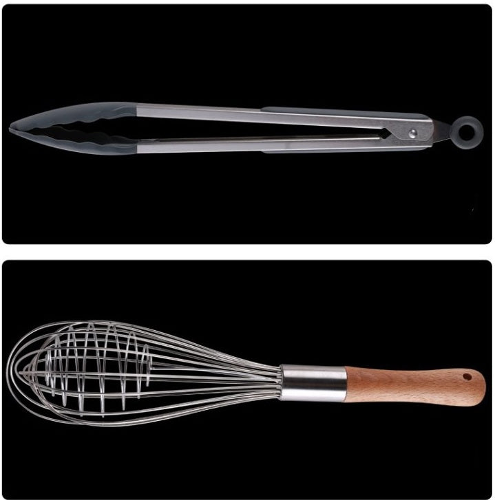 Wooden Handle Silicone Kitchen Utensil Set