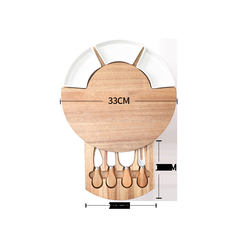 Nordic Wooden Serving And Cutting Board For Bread Cheese Pizza